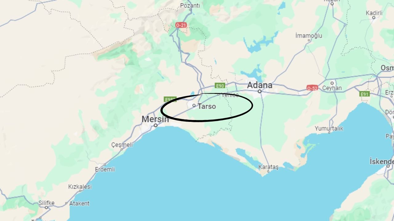 Cidade de Tarso no Google Maps